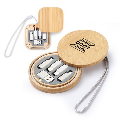 5-in-1 Bamboo 60W Fast Charging Cable Set