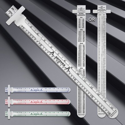 Stainless Steel 6" Pocket Ruler w/ MM Over 64ths