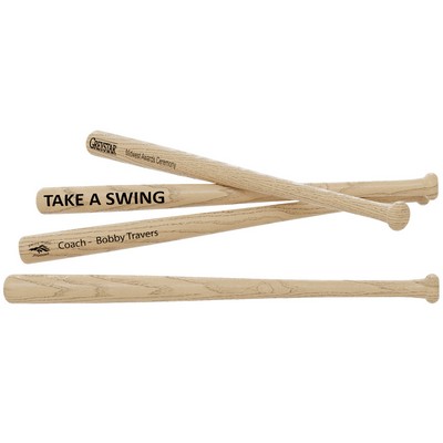 18" Natural Finish Imprinted Novelty Baseball Bats