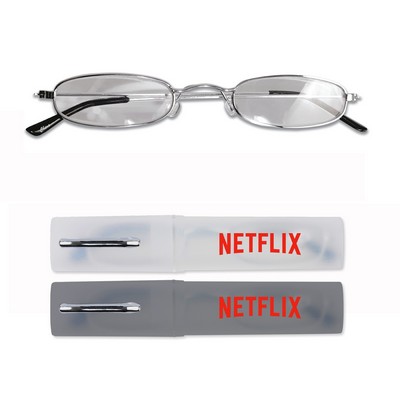 Reading Glasses in Round Tube Case