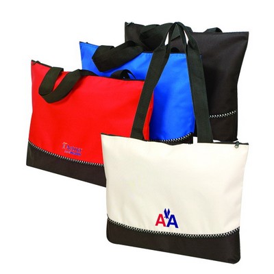 Poly Tote Bag w/ Zipper