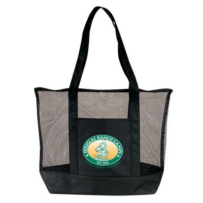 Deluxe Zipper Mesh Tote Bag (20"x16"x5½")