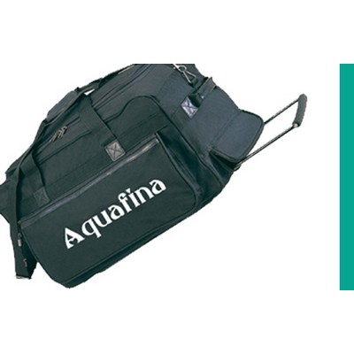 Rolling Duffel Bag w/ Telescoping Handle & Shoulder Strap (22"x11 1/2")