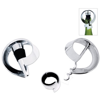 Moebius 3-Piece Wine Set w/Bottle Opener/Stopper/Corkscrew