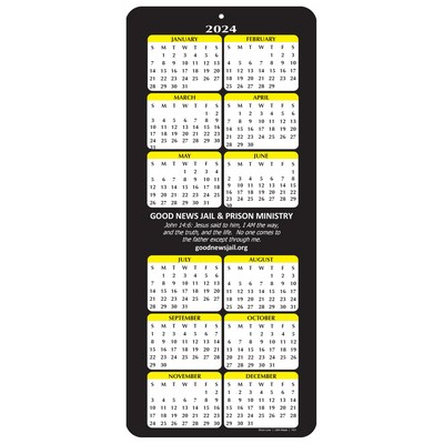 Year At A Glance Calendar Cards (4" x 9")