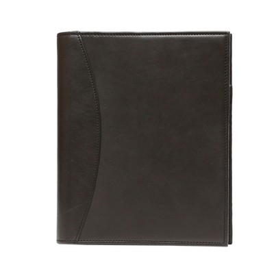 Ashlin® Designer Peterborough Midnight Black Refillable Cover w/Journal, Pocket & Pen Loop