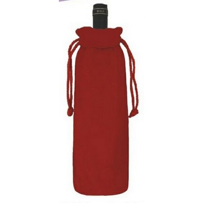 Velvet Tubular Drawstring Pouch/ Velvet Wine Bottle Bag