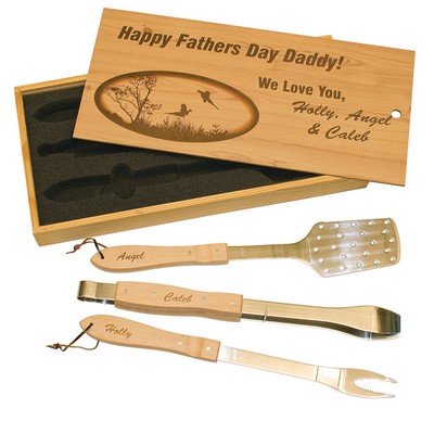 BBQ Tool Gift Set - Laser Engraved