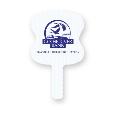 Corrugated Plastic Hourglass Rally Hand Fan