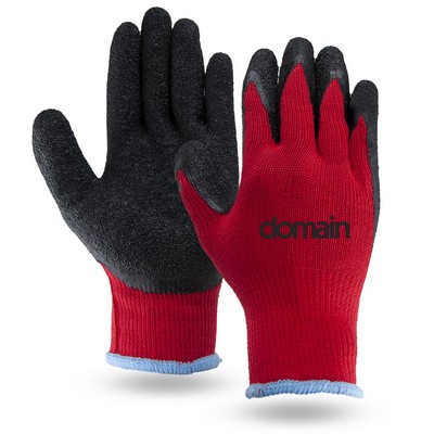 Red & Black Palm Dipped Gloves