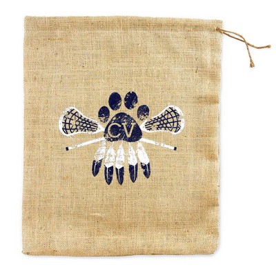 12"x14" Cache Jute/Burlap Drawstring Bag