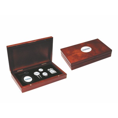 Rosewood Golf Kit with Bag Tag, repair tool, hat clip, money clip, ball marker