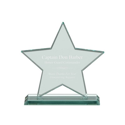 6" Jade Glass Star