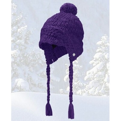 Pom Beanie Hat with Tassels