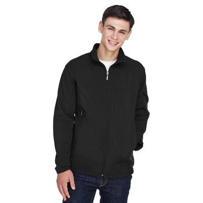 NORTH END Men's Three-Layer Fleece Bonded Performance Soft Shell Jacket