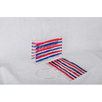 Stripe Design Clear PVC Tote Bag