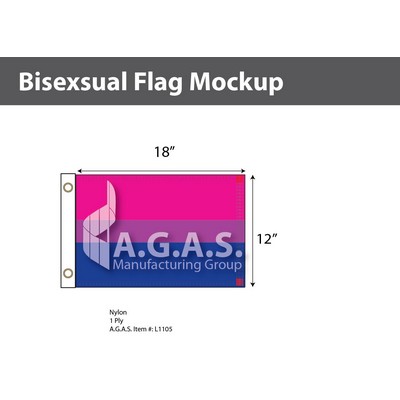 Bisexual Deluxe Flag 12"X18"