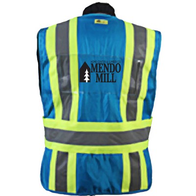 Blue incident command vest, (regular and jumbo)