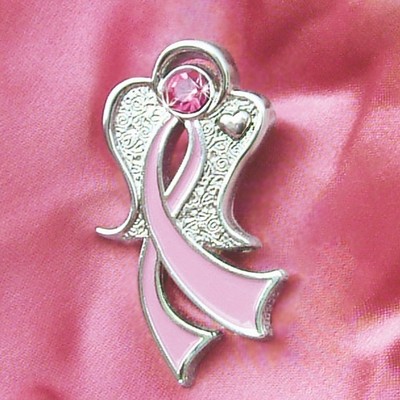 Pink Ribbon Angel Lapel Pin