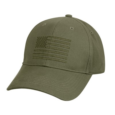 Deluxe Low Profile Flag Insignia Caps - U.S. Flag