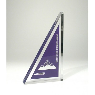 Flat Triangle Lucite® Embedment Award (4" x 7" x 1")