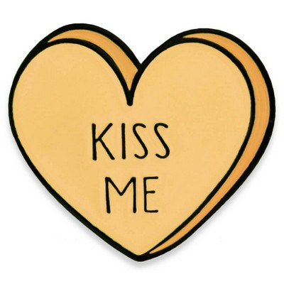 Kiss Me Candy Heart Pin