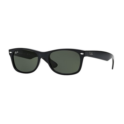 Ray-Ban® Black/Green Large Frame New Wayfarer Sunglasses