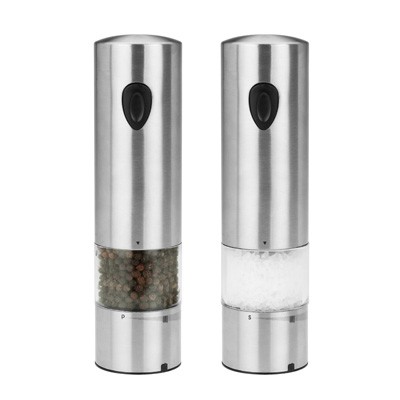 Rechargeable Stainless Steel Salt And Pepper Grinder Set