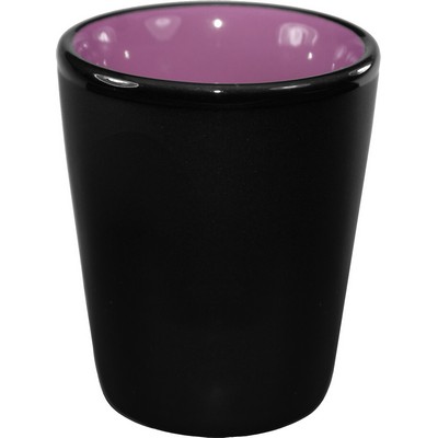 1.5 Oz. Hilo Shot Glass - Black Matte Out/Glossy Purple In