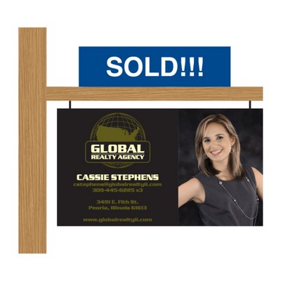 Realty Sign Business Card Magnet - 4.3" x 4" - 20 mil