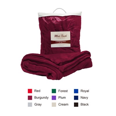 300g/sqm 100% Polyester silky smooth faux mink luxury blanket