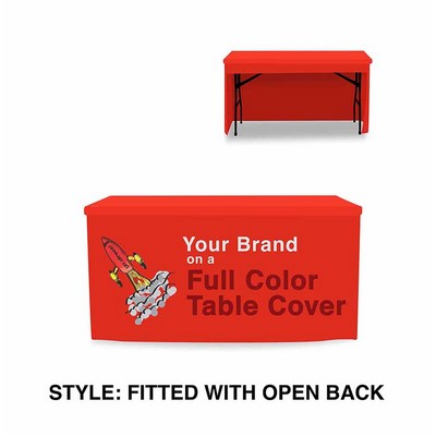 4' Table Cover Fitted Throw w/ Open Back