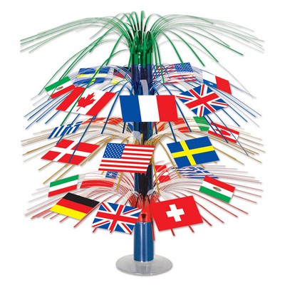 International Flag Cascade Centerpiece