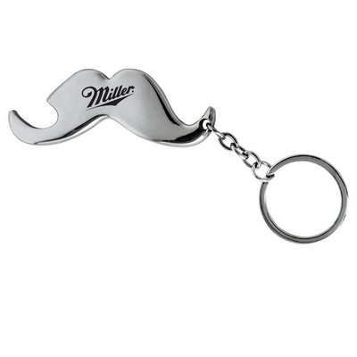 Metal, Mustache Bottle Opener / Key Chain