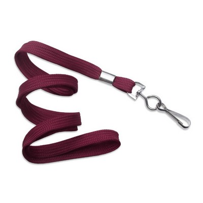 3/8" Blank Lanyard w/Swivel Hook (Maroon Red)