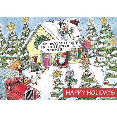 Electric Wishes Contractor & Builder Holiday Cards