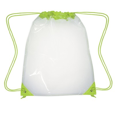 Clear PVC Drawstring Bag