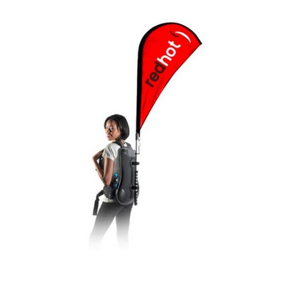 4' Double Sided Printing Teardrop Backpack Flag