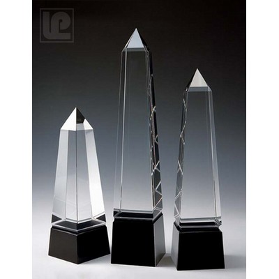 Eminence Obelisk Optical Crystal Award 8"H