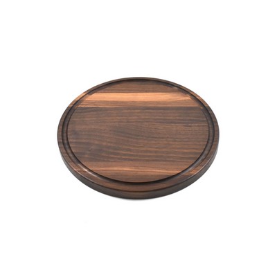 Round Walnut Hardwood Cutting Board