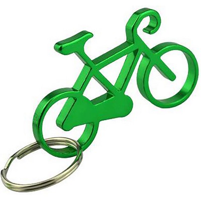 Bicycle keychain with bottle opener