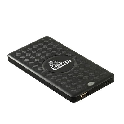 Mundelein Checkered Wireless Charger & 6000mAh Power Bank-6000mAh