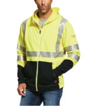 Ariat® FR Men's High-Vis Yellow Full Zip Hoodie