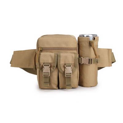 Tactical Waist Pack Pouch with Water Bottle Pocket Holder