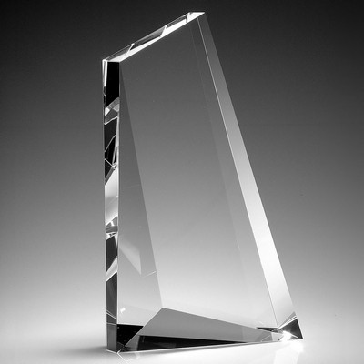 Momentus Optic Crystal Award on Triangular Base, 8-3/4"H