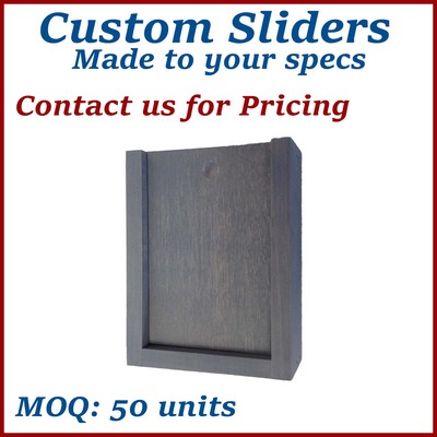 Custom Stained Slider-top Wood Crate / Custom Wood Crate - made to order, low minimums