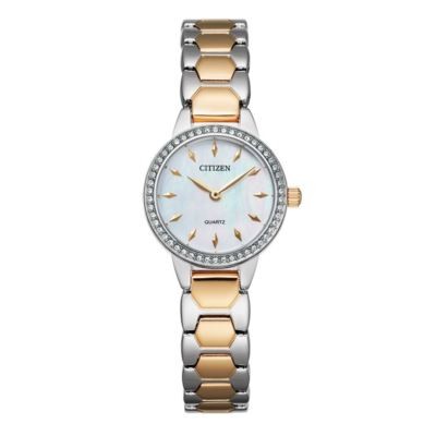 Citizen Ladies' Quartz Two-Tone Watch w/White MOP Dial