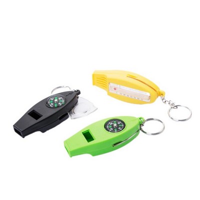 Compass Whistle Keychain