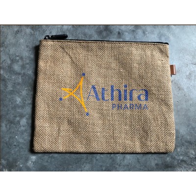 Burlap Accessories Pouch