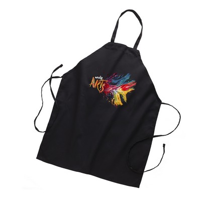 Black Twill Wide Bib Butcher Apron - Full Color Transfer (28"x34")